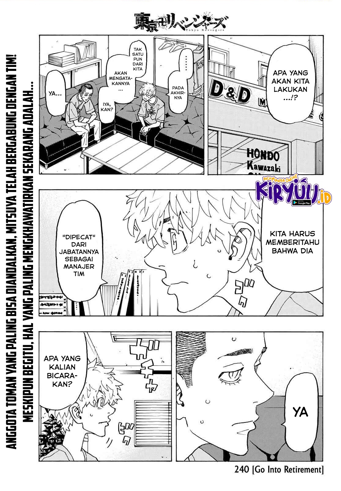 Tokyo卍Revengers Chapter 240 Gambar 4