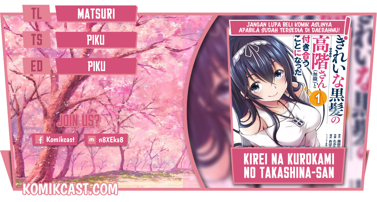 Baca Komik Kirei na Kurokami no Takashina-san (Mushoku) to Tsukiau Koto ni Natta Chapter 10.2 Gambar 1