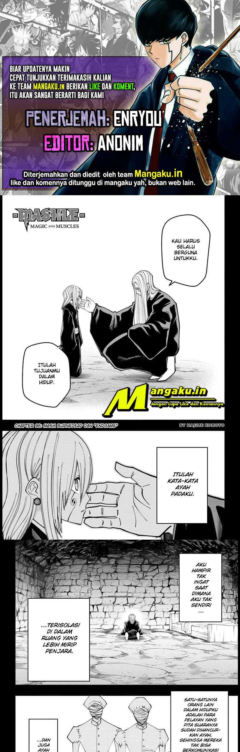 Baca Komik Mashle: Magic and Muscles Chapter 98 Gambar 1