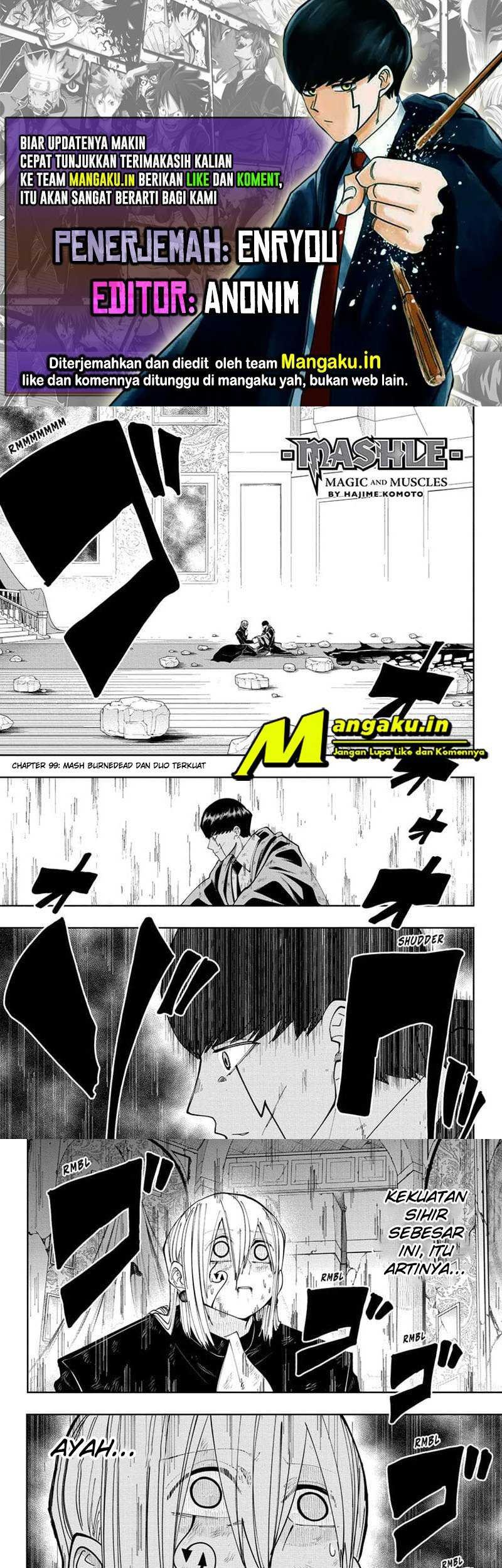 Baca Komik Mashle: Magic and Muscles Chapter 99 Gambar 1