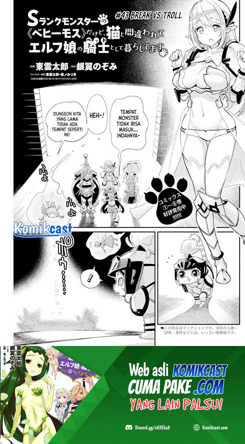 Baca Manga S-Rank Monster no Behemoth Dakedo, Neko to Machigawarete Erufu Musume no Kishi (Pet) Toshite Kurashitemasu Chapter 43 Gambar 2