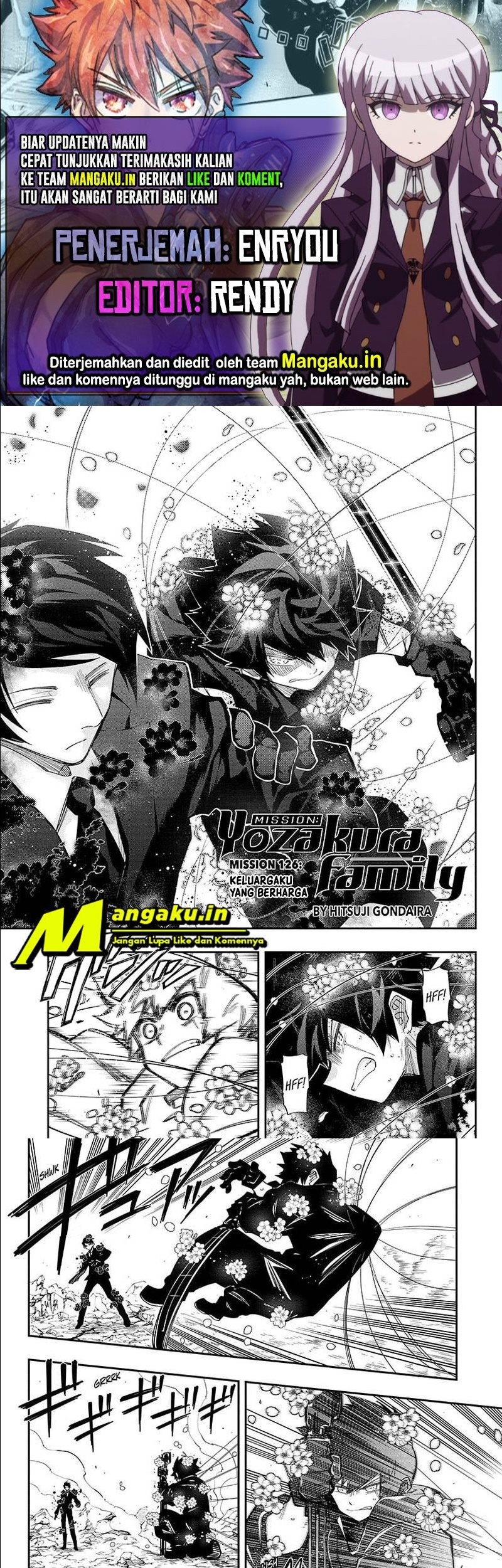 Baca Komik Mission: Yozakura Family Chapter 126 Gambar 1