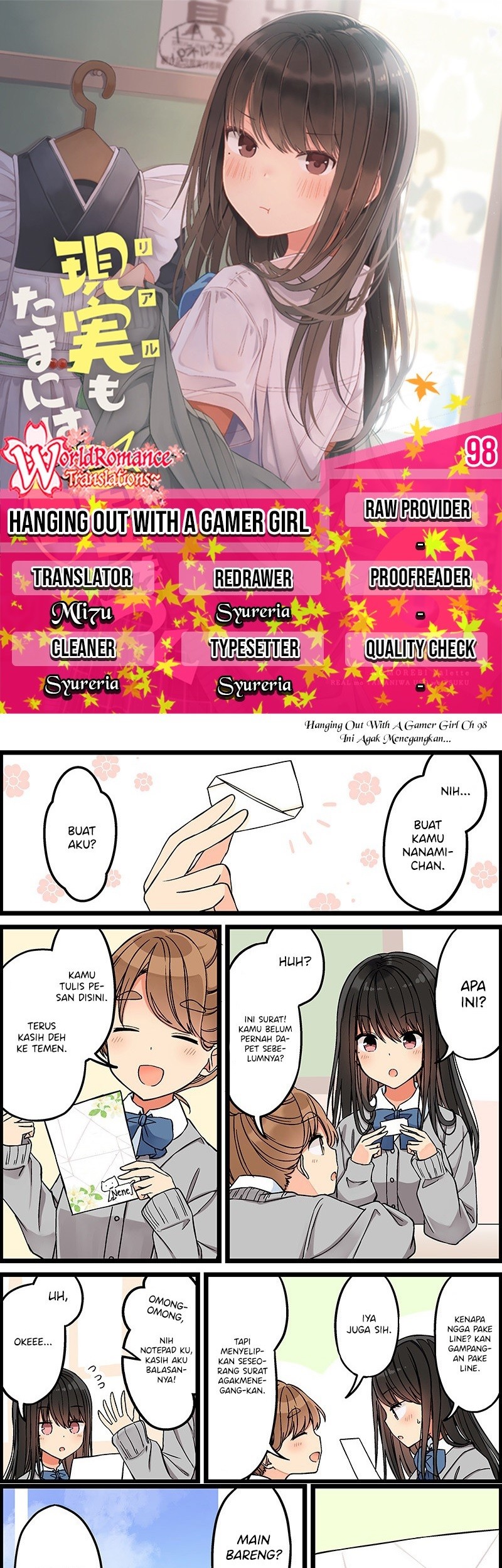 Baca Komik Hanging Out with a Gamer Girl Chapter 98 Gambar 1