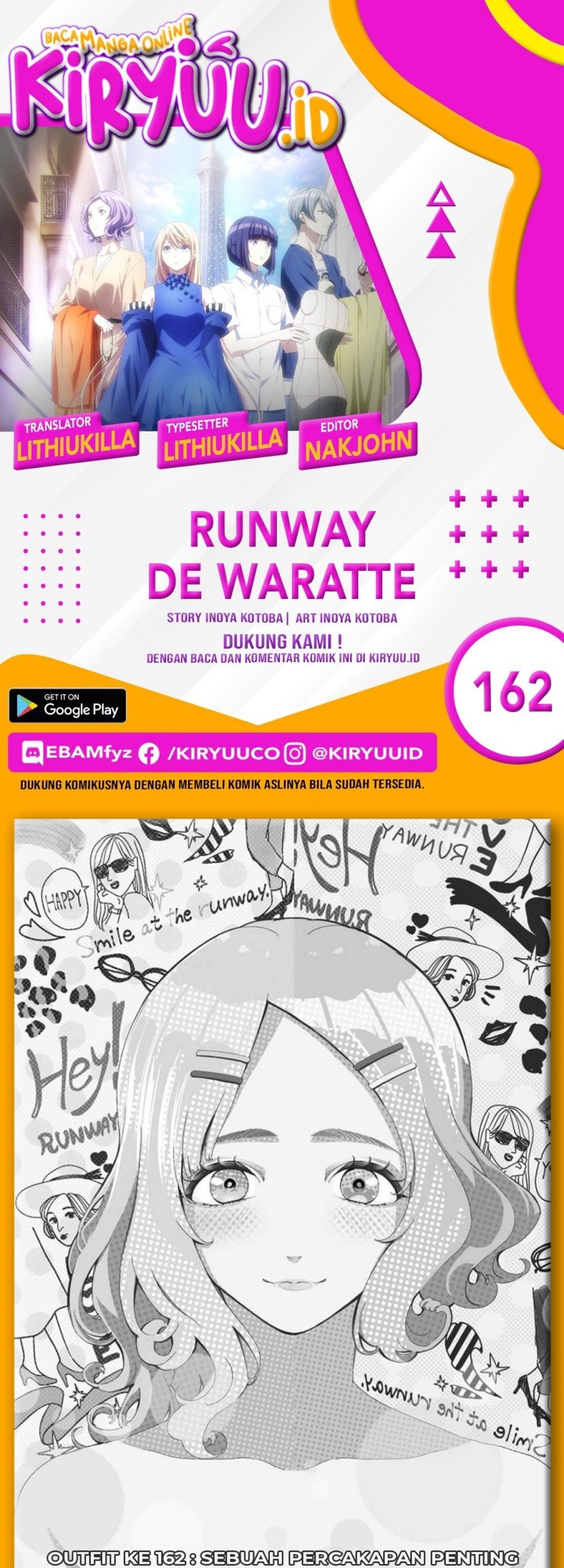 Baca Komik Runway de Waratte Chapter 162 Gambar 1