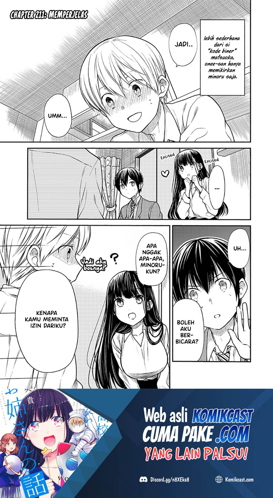 Baca Manga Danshi Koukousei wo Yashinaitai Onee-san no Hanashi Chapter 211 Gambar 2