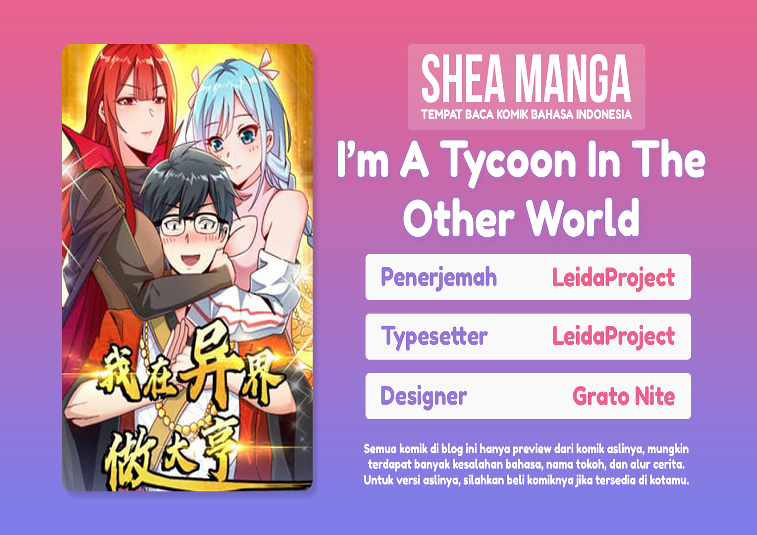 Baca Komik I’m A Tycoon In The Other World Chapter 00.1 Gambar 1