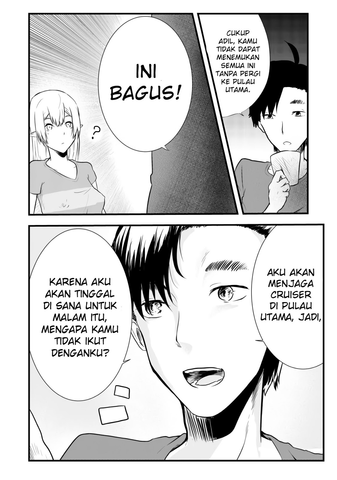 Mujintou De Elf to Kyoudou Seikatsu Chapter 02 Gambar 40