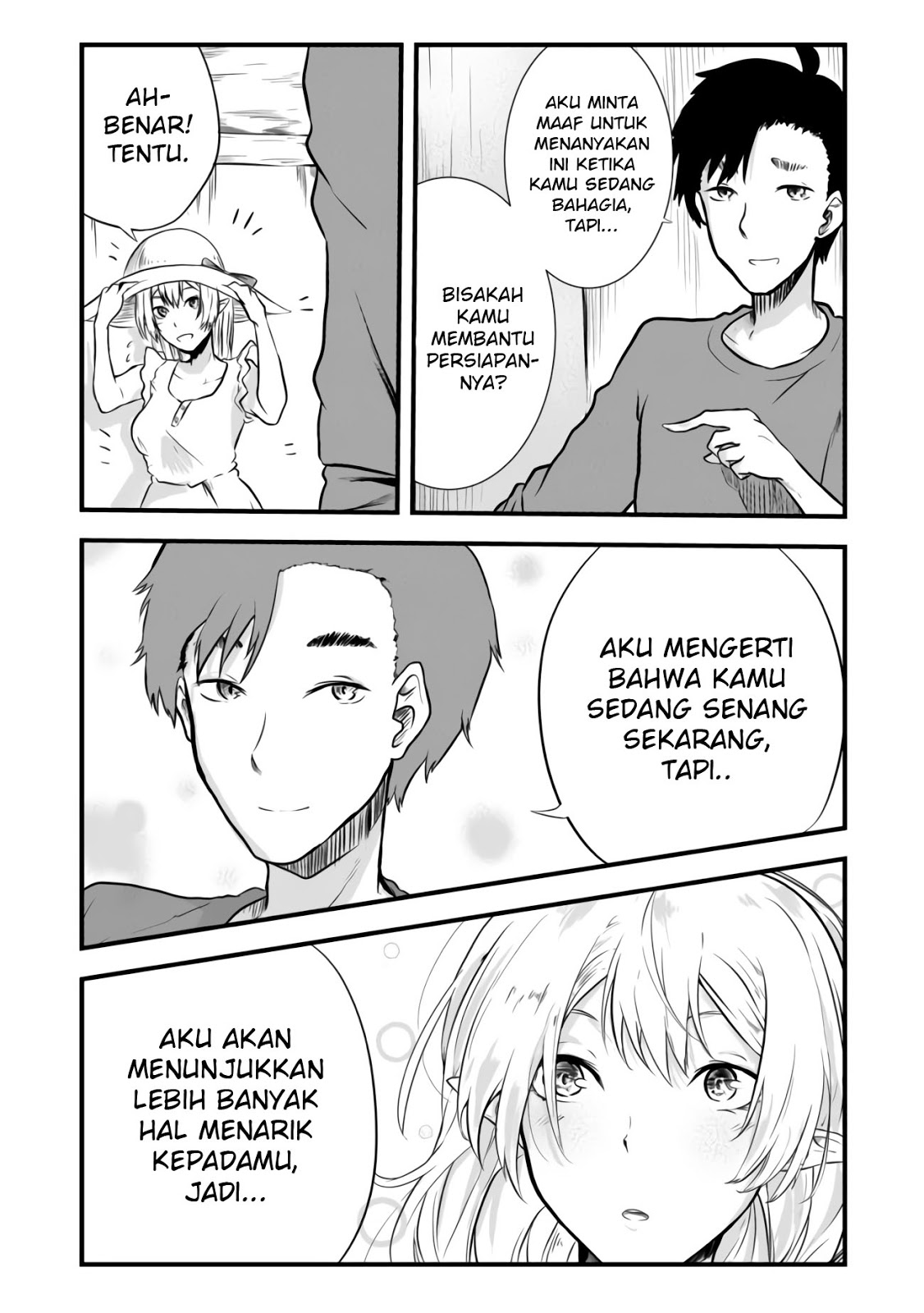 Mujintou De Elf to Kyoudou Seikatsu Chapter 02 Gambar 44