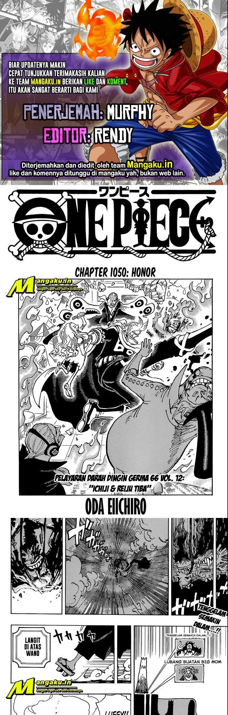 Baca Komik One Piece Chapter 1050 Gambar 1