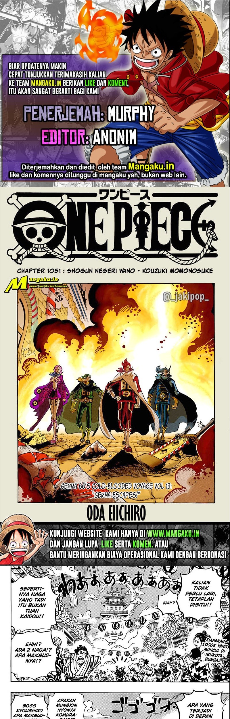 Baca Komik One Piece Chapter 1051 Gambar 1