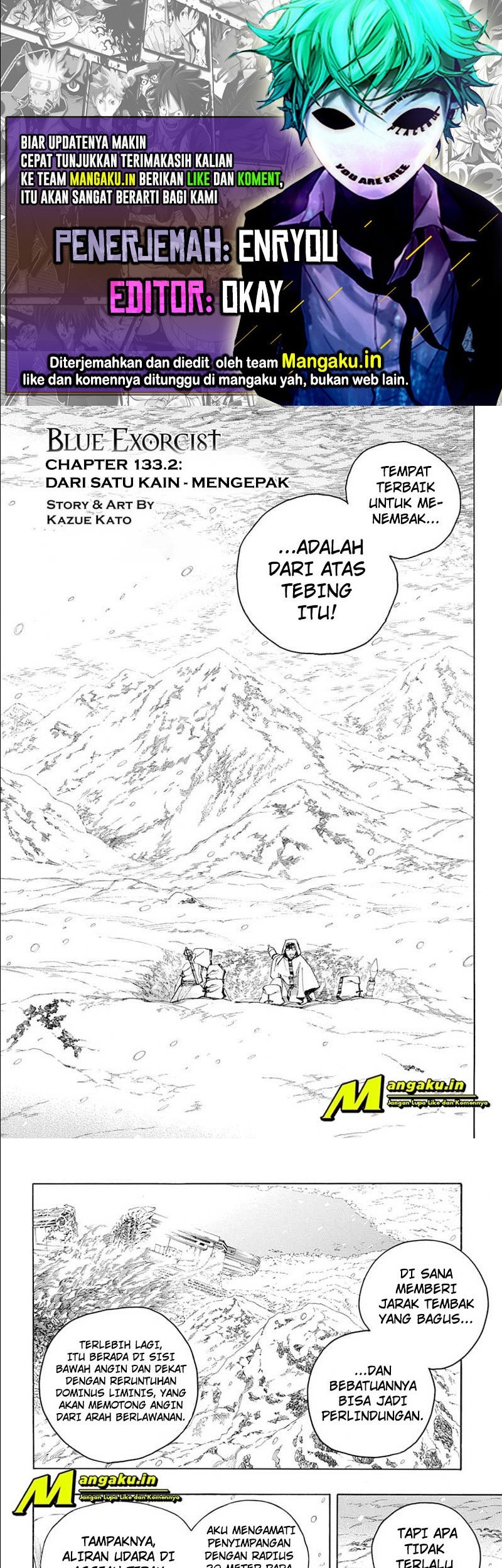 Baca Komik Ao no Exorcist Chapter 133.2 Gambar 1