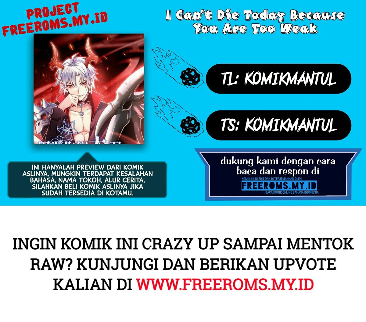 Baca Komik I Can’t Die Today Because You Are Too Weak Chapter 03 Gambar 1