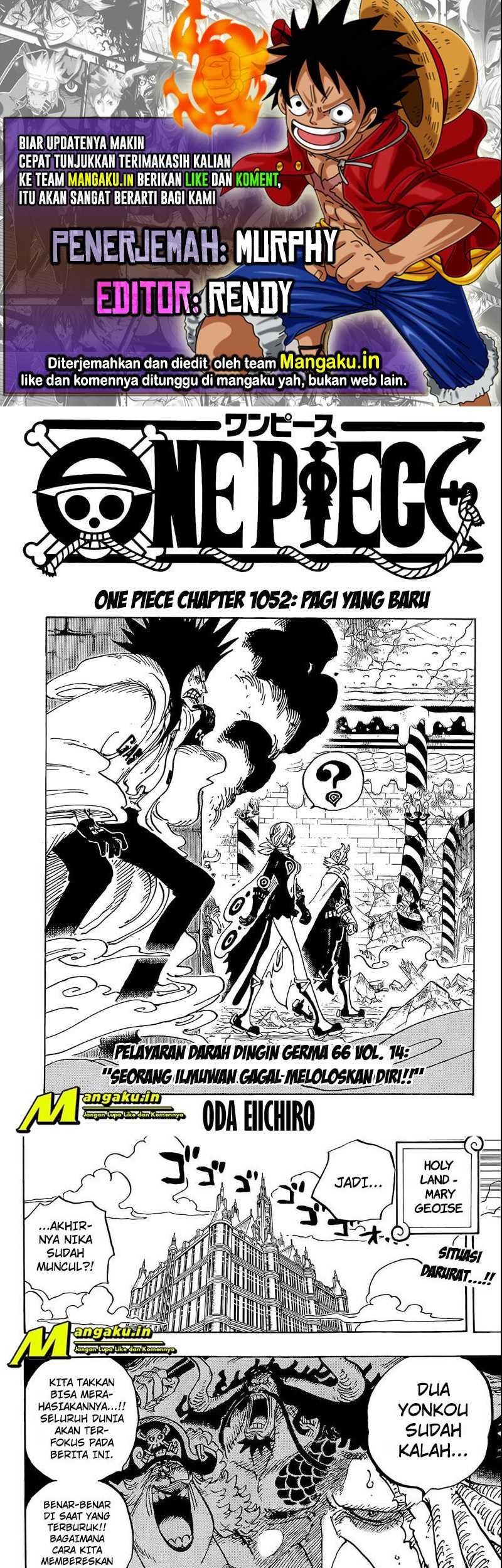 Baca Komik One Piece Chapter 1052 Gambar 1