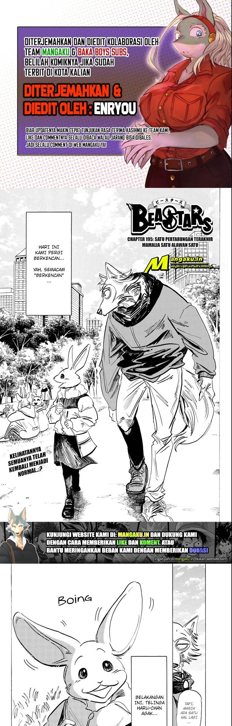 Baca Komik Beastars Chapter 195 Gambar 1
