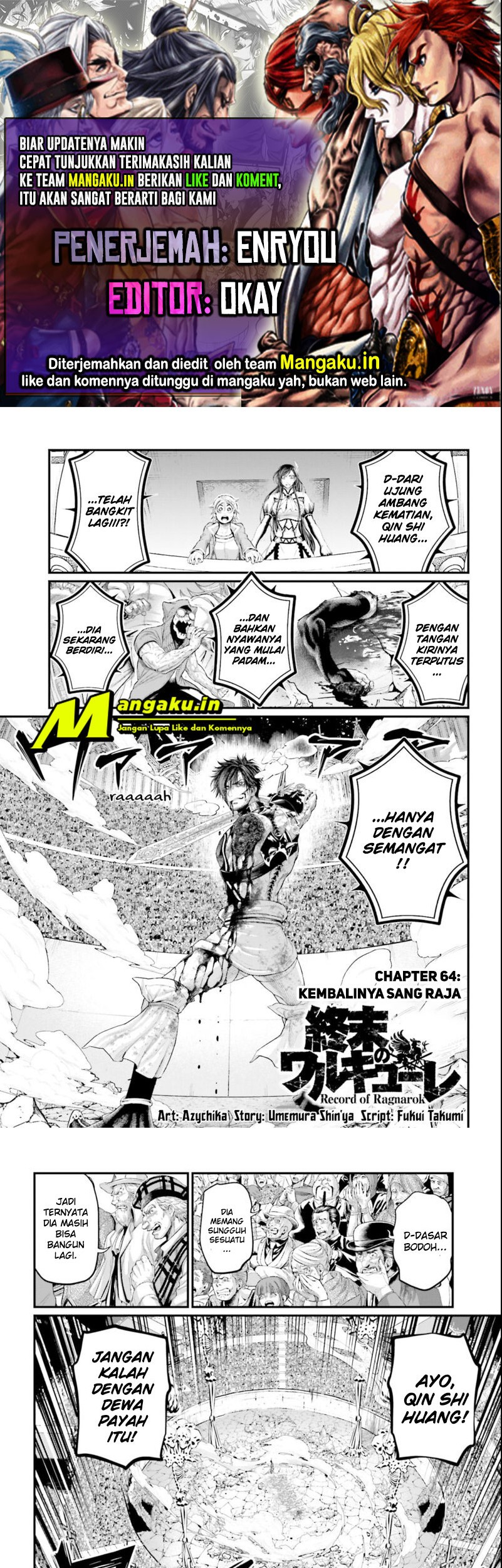 Baca Komik Shuumatsu no Valkyrie Chapter 64.1 Gambar 1