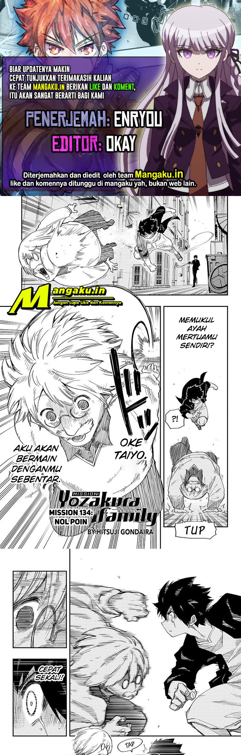 Baca Komik Mission: Yozakura Family Chapter 134 Gambar 1