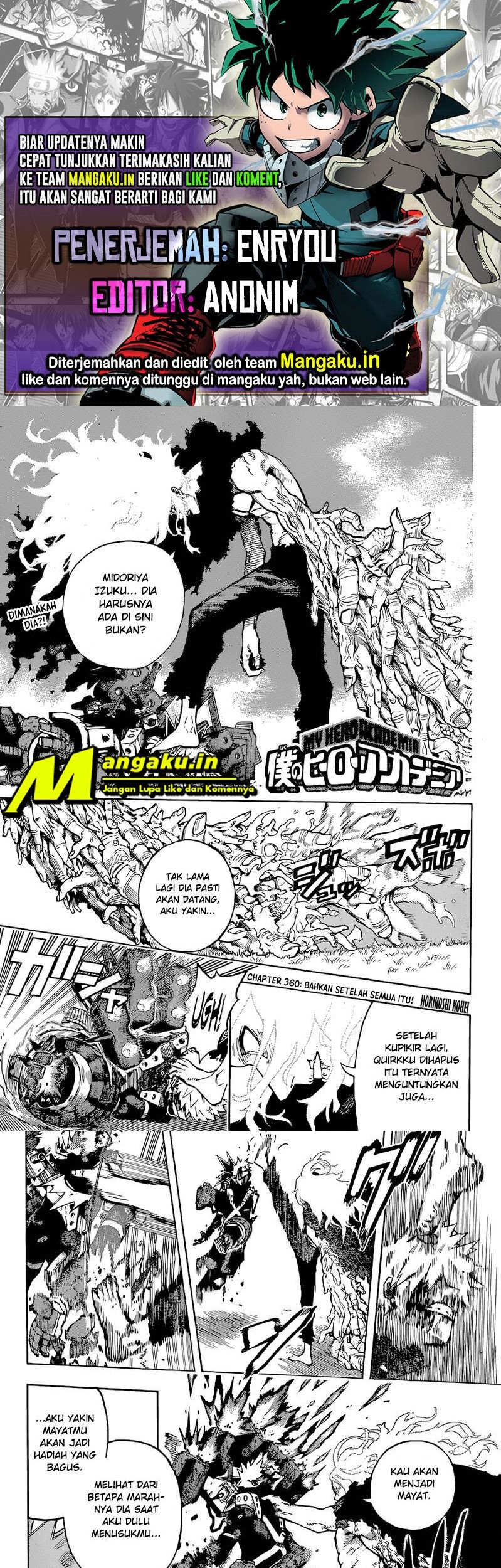 Baca Komik Boku no Hero Academia Chapter 360 Gambar 1