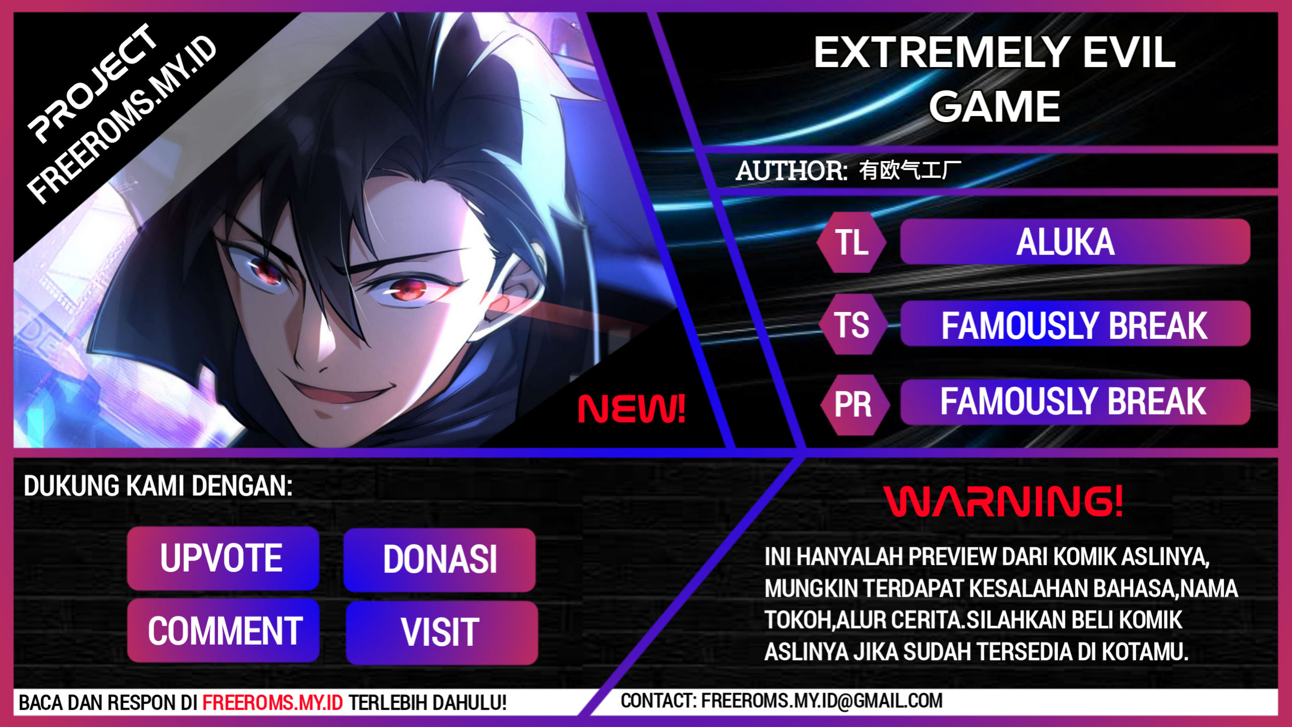 Baca Komik Extremely Evil Game Chapter 00.1 Gambar 1