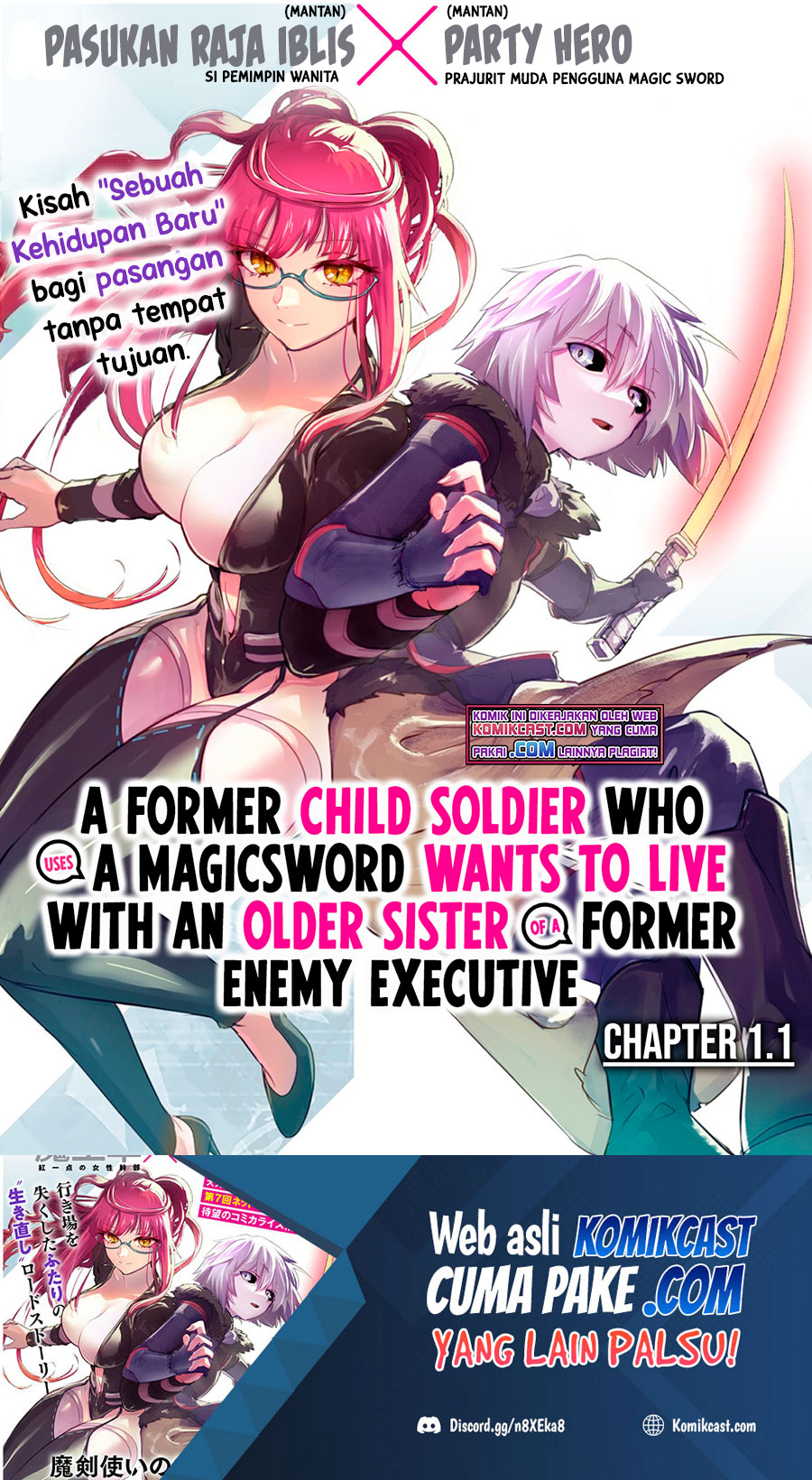 Baca Manga Maken Tsukai no Moto Shounen Hei wa, Moto Teki Kanbu no Onee-san to Issho ni Ikitai Chapter 01.1 Gambar 2