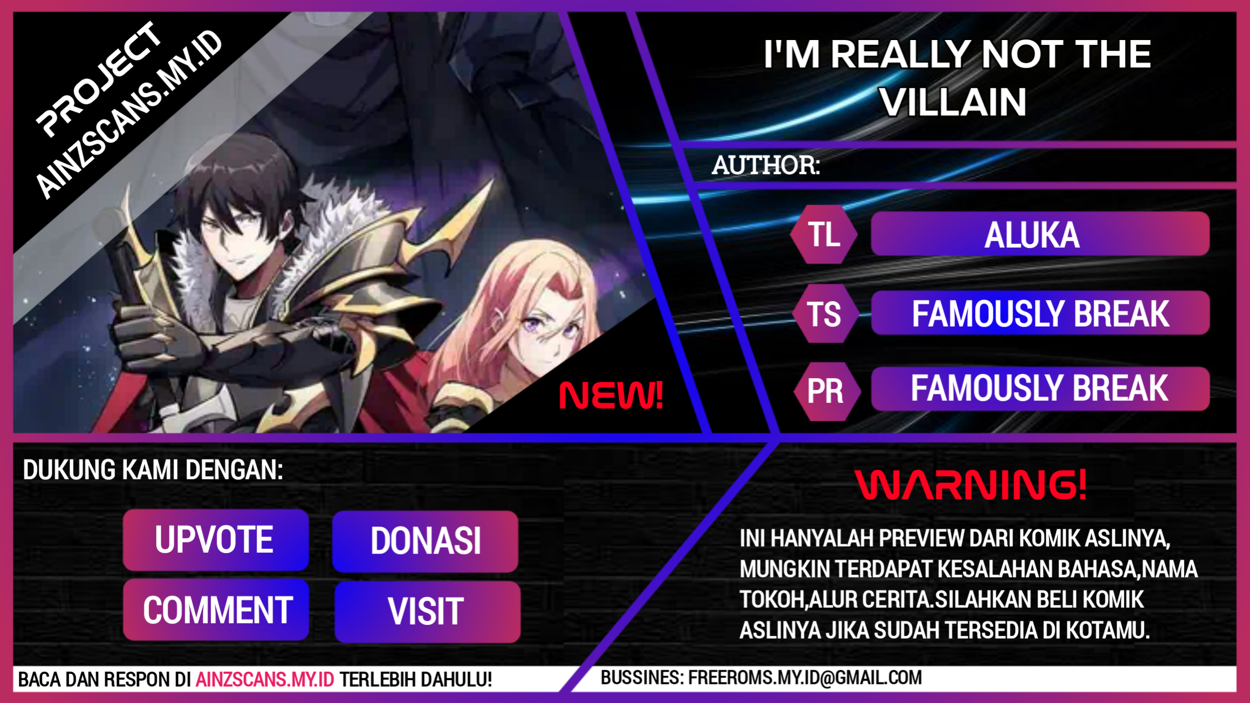 Baca Komik I’m Really Not The Villain Chapter 12 Gambar 1