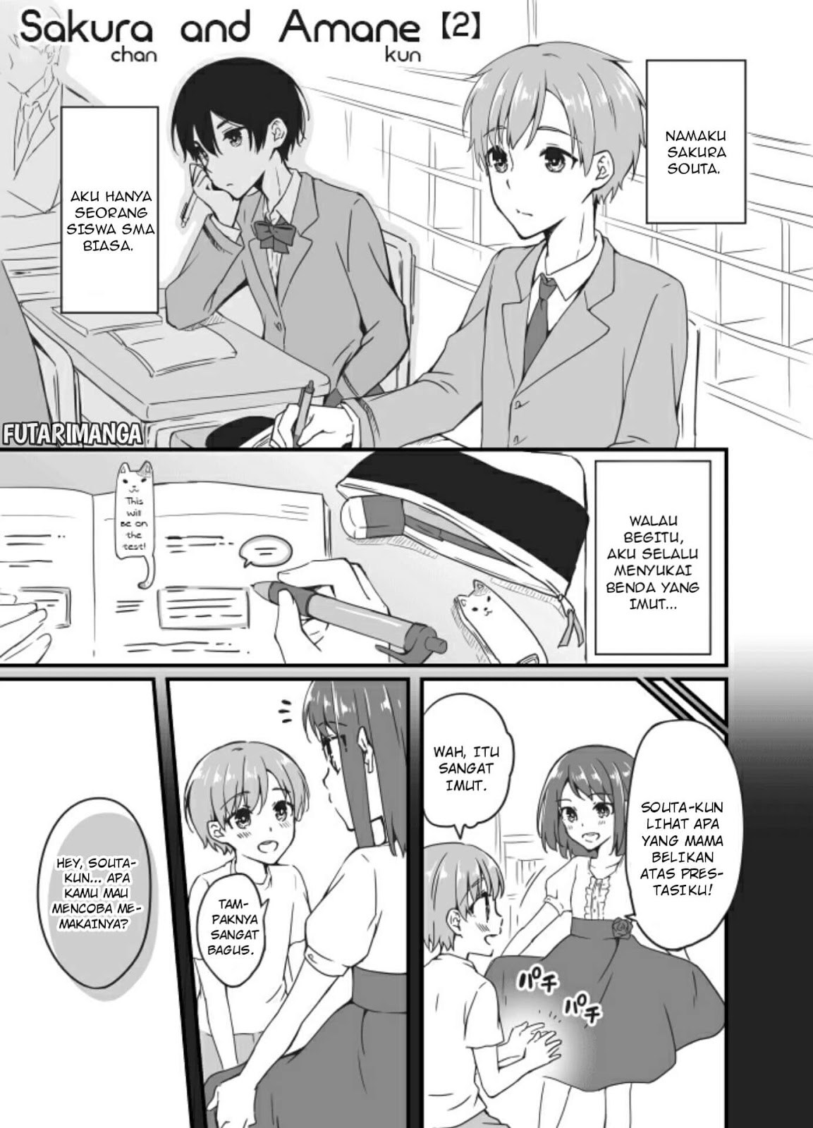 Baca Manga Sakura-chan to Amane-kun Chapter 02 Gambar 2