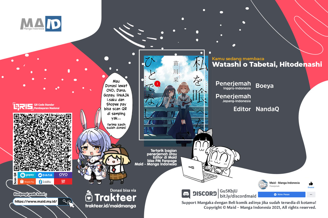 Baca Komik Watashi o Tabetai, Hitodenashi Chapter 05 Gambar 1