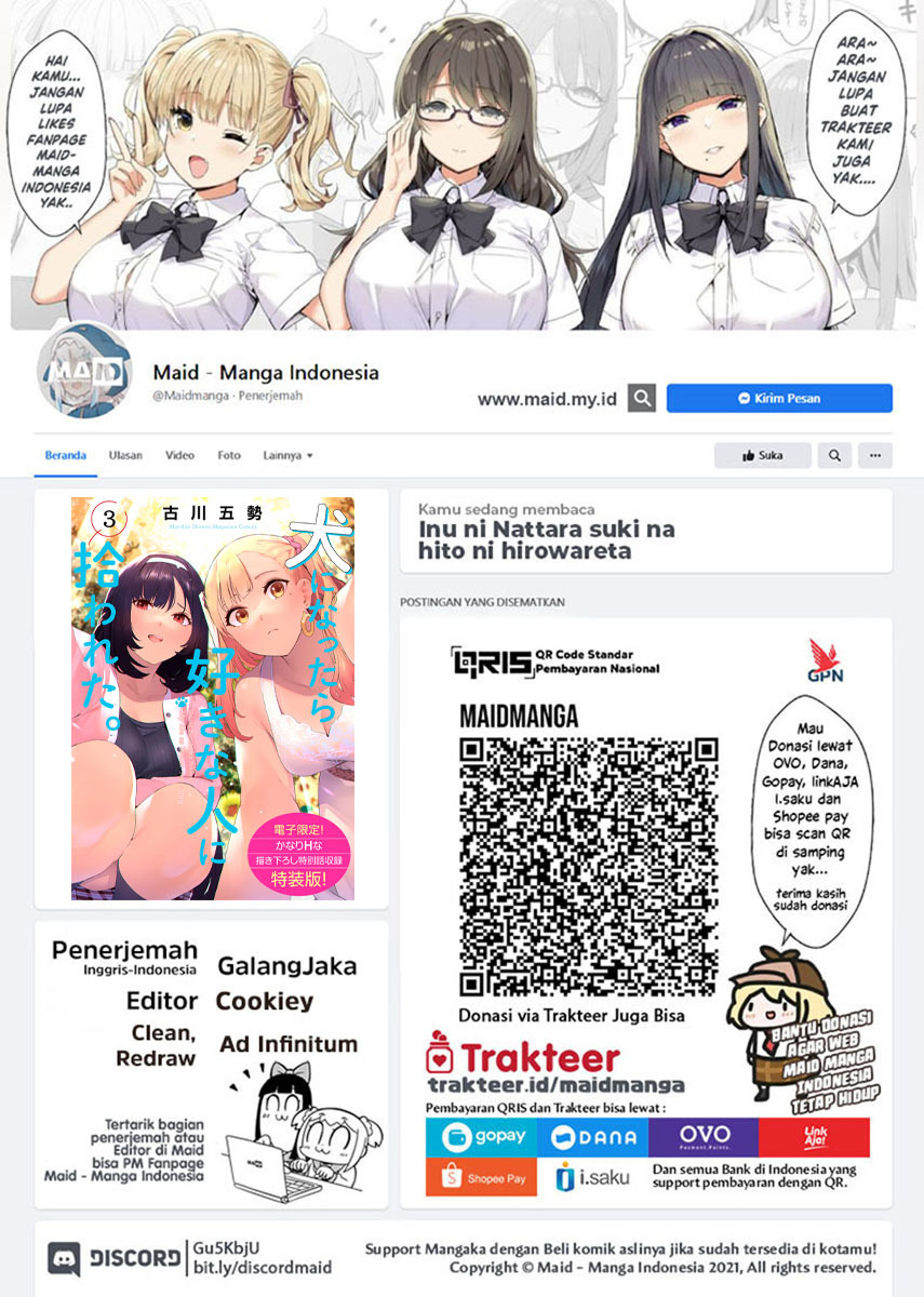 Baca Manga Inu ni Nattara Suki na Hito ni Hirowareta Chapter 27.1 Gambar 2