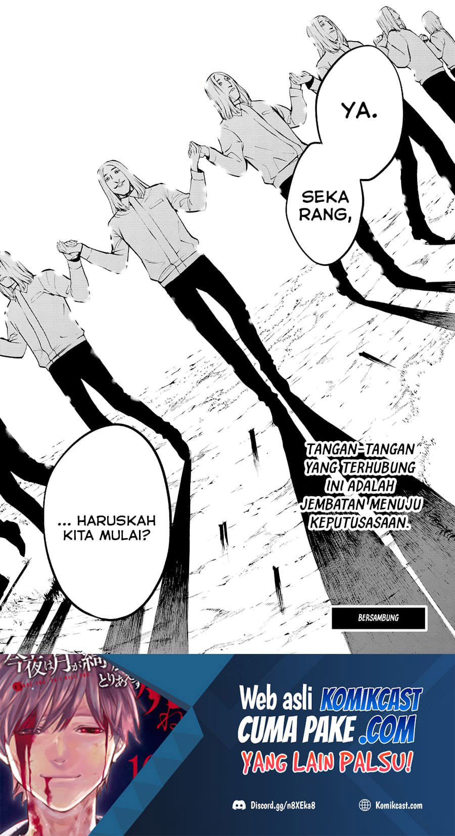 Konya wa Tsuki ga Kirei Desu ga, Toriaezu Shi ne Chapter 25 Gambar 42