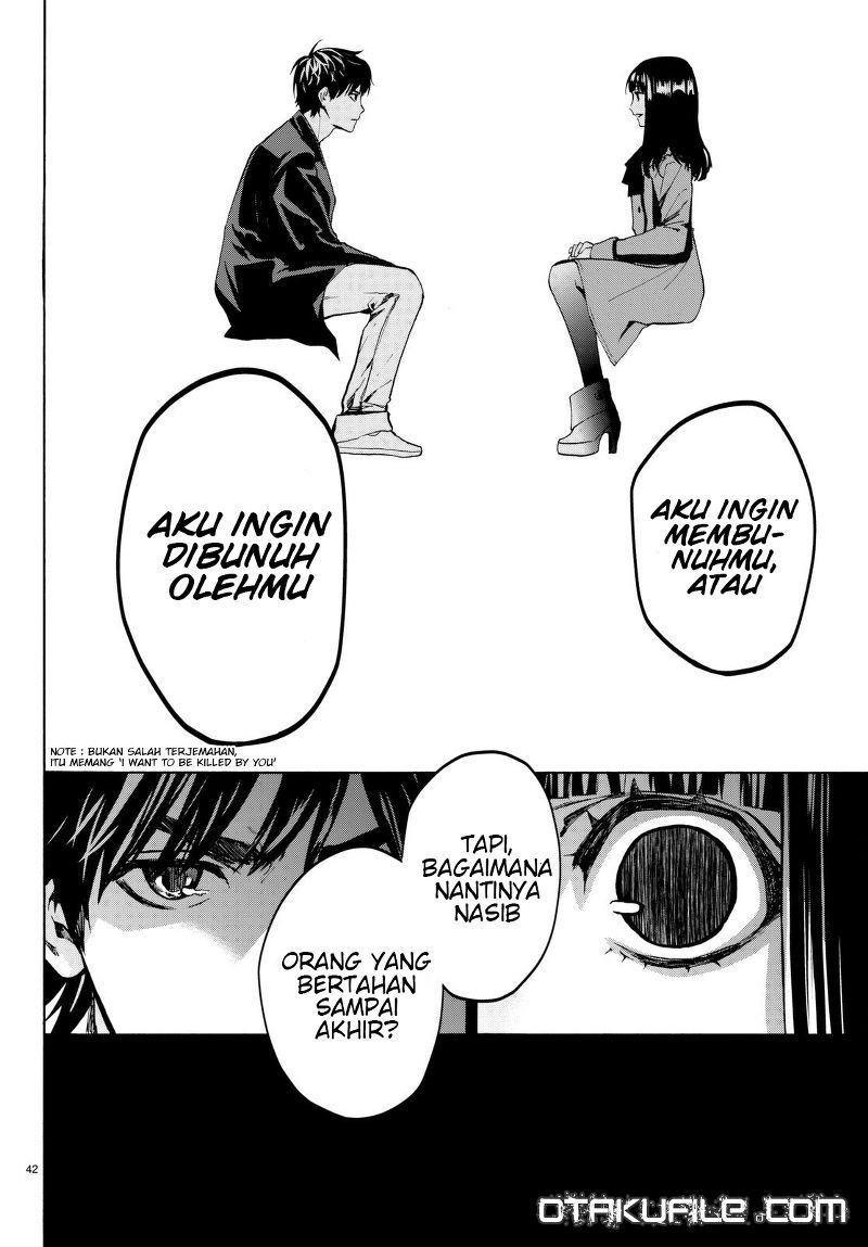 Konya wa Tsuki ga Kirei Desu ga, Toriaezu Shi ne Chapter 18 Gambar 43