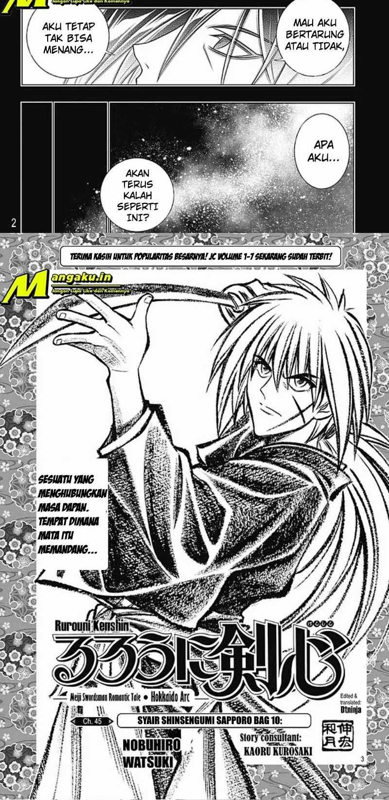 Baca Manga Rurouni Kenshin: Meiji Kenkaku Romantan – Hokkaido-hen Chapter 45.1 Gambar 2