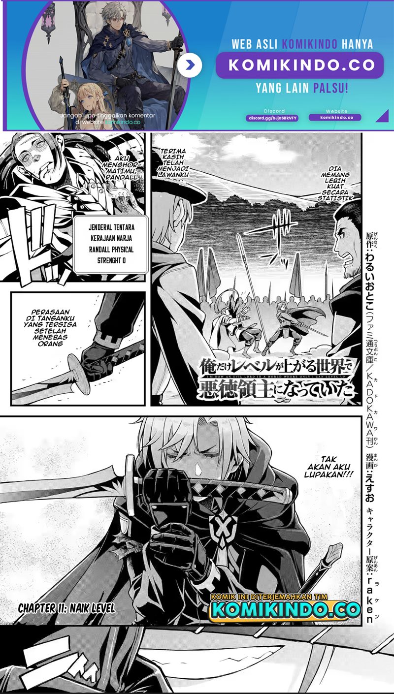 Baca Manga Ore dake Level ga Agaru Sekai de Akutoku Ryoushu ni Natteita Chapter 11 Gambar 2
