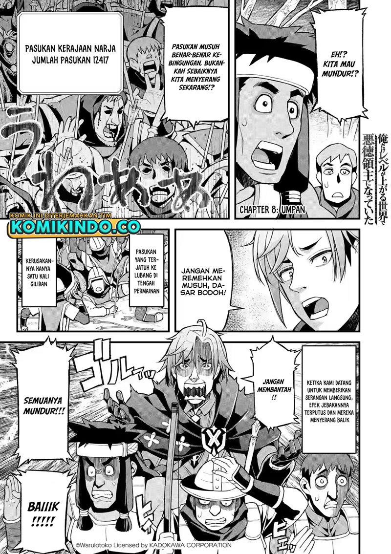 Baca Manga Ore dake Level ga Agaru Sekai de Akutoku Ryoushu ni Natteita Chapter 08 Gambar 2