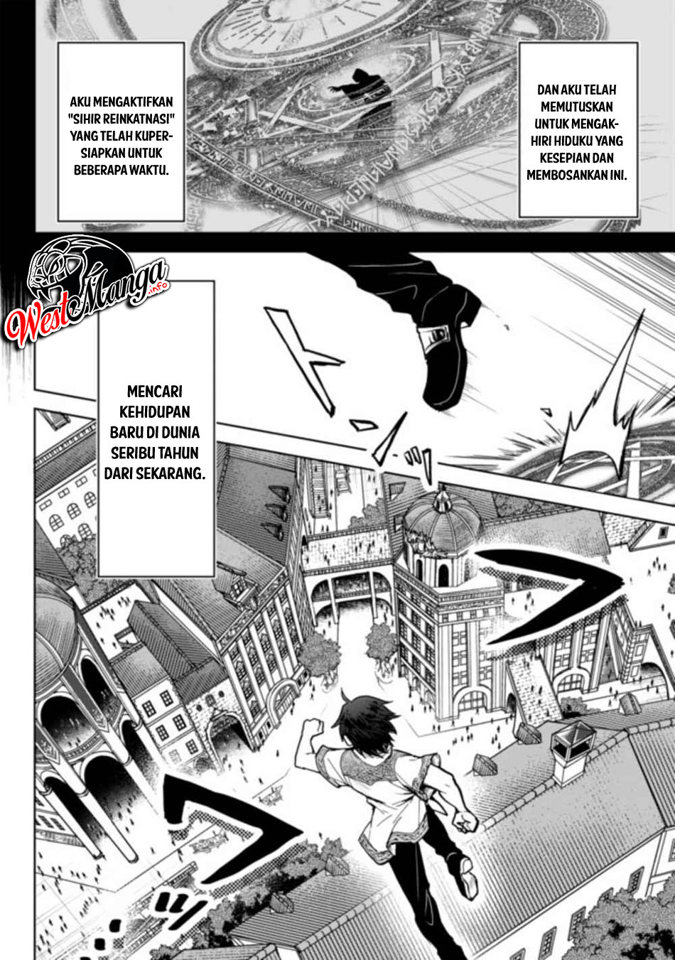 Nishuume Cheat no Tensei Madoushi 〜Saikyou ga 1000-nengo ni Tensei Shitara, Jinsei Yoyū Sugimashita〜 Chapter 01.1 Gambar 11