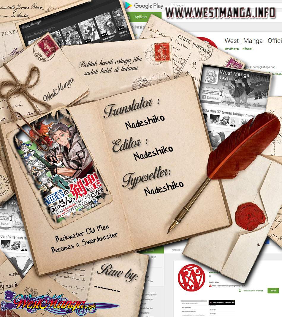 Komik Katainaka no Ossan, Kensei ni Naru ~tada no inaka no kenjutsu shihan datta no ni, taisei shita deshi-tachi ga ore wo hottekurenai ken~ Chapter 01 gambar nomor 1