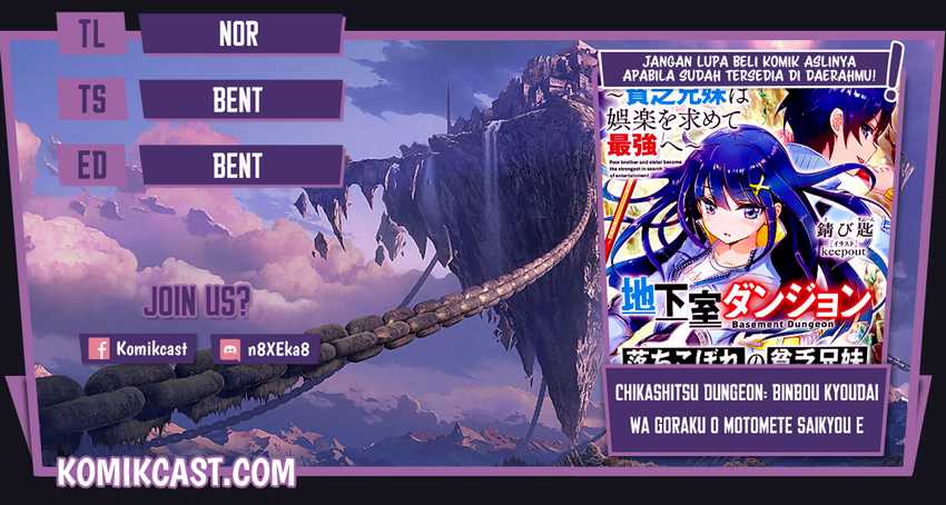 Baca Komik Chikashitsu Dungeon: Binbou Kyoudai wa Goraku o Motomete Saikyou e Chapter 08 Gambar 1