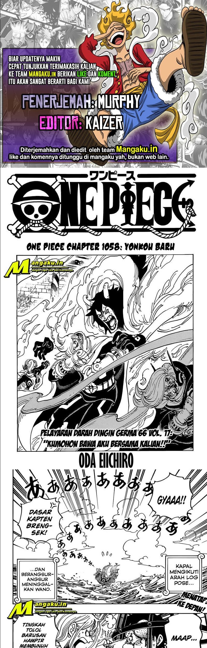 Baca Komik One Piece Chapter 1058 Gambar 1