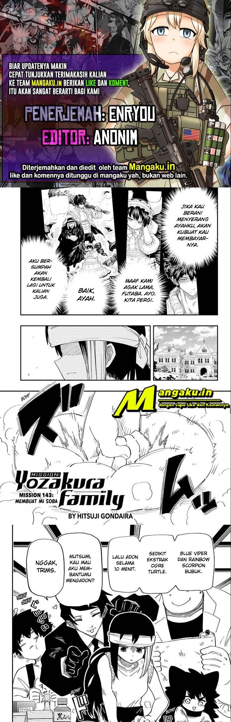 Baca Komik Mission: Yozakura Family Chapter 143 Gambar 1