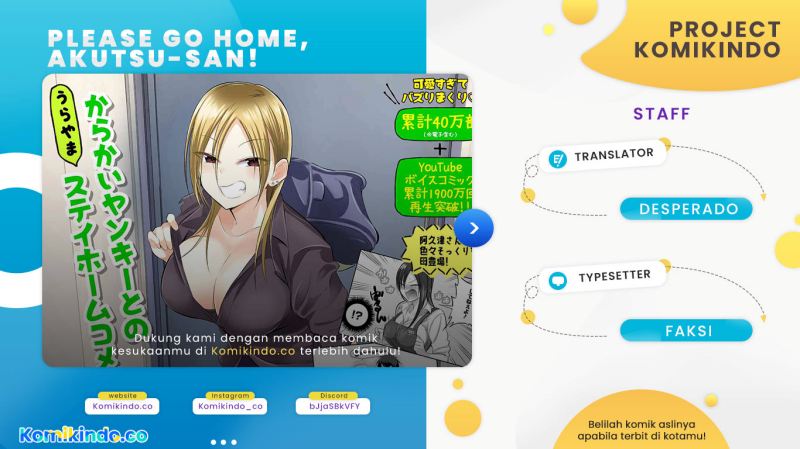 Komik Please Go Home, Akutsu-san! - Chapter Chapter 118 - Halaman 1