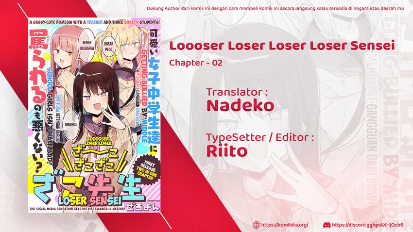 Loooser Loser Loser Loser Sensei Chapter 02 Gambar 3