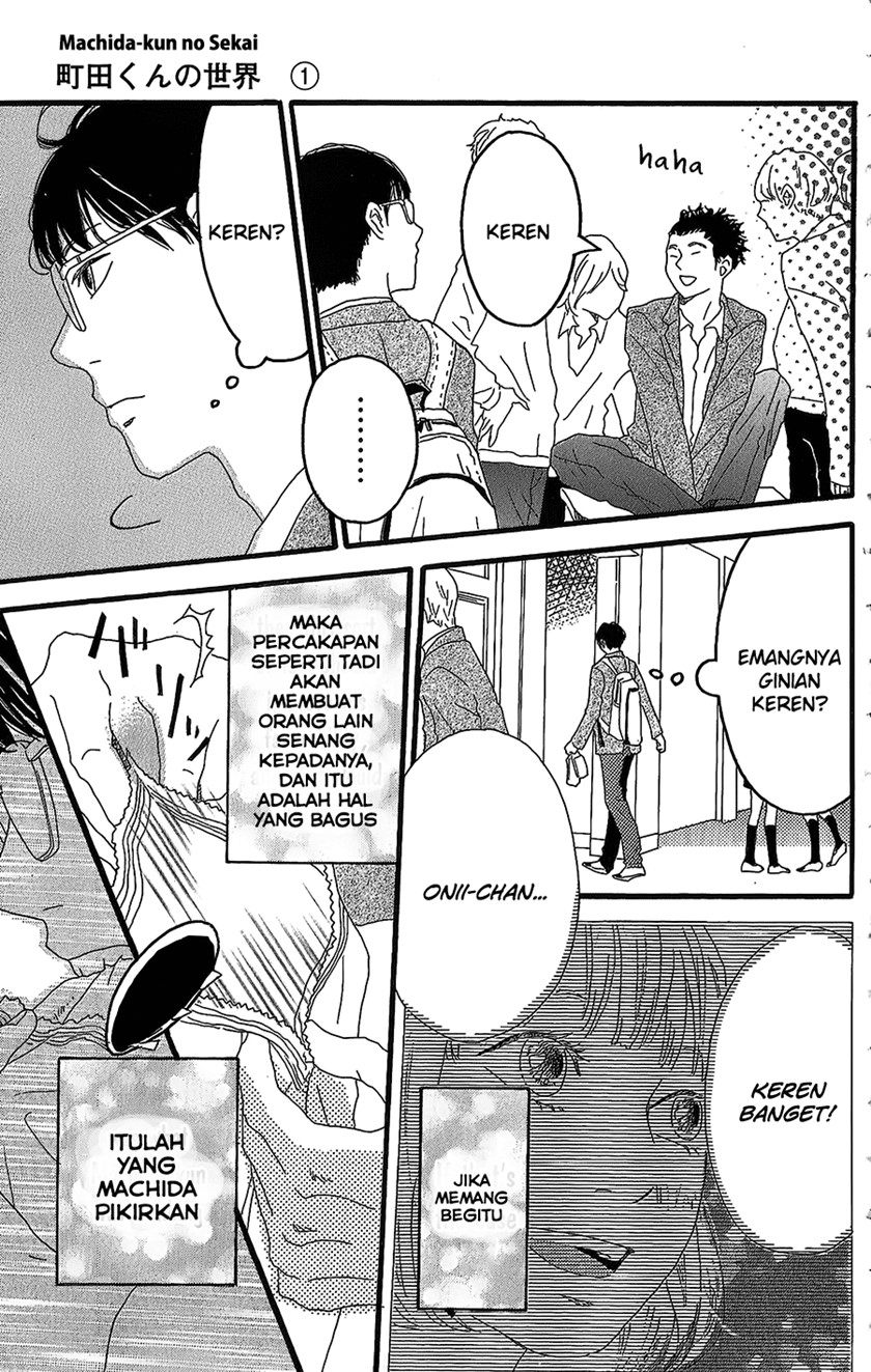 Machida-kun no Sekai Chapter 01 Gambar 24