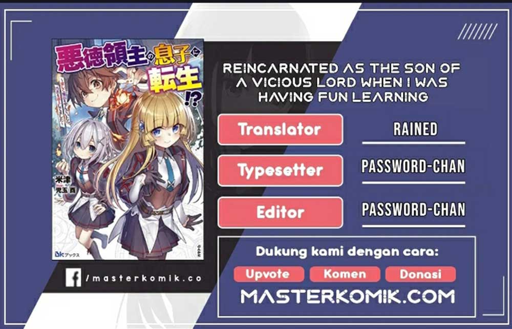 Baca Komik Reincarnated As The Son Of A Vicious Lord! -When I Was Having Fun Learning Chapter 03 Gambar 1