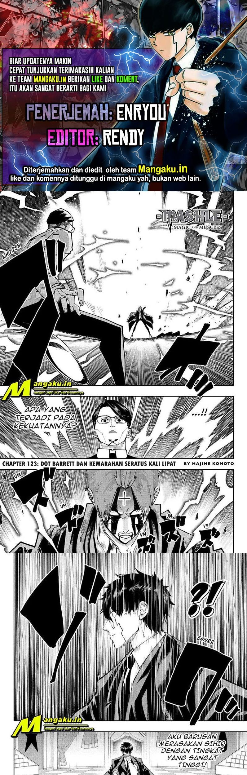 Baca Komik Mashle: Magic and Muscles Chapter 123 Gambar 1