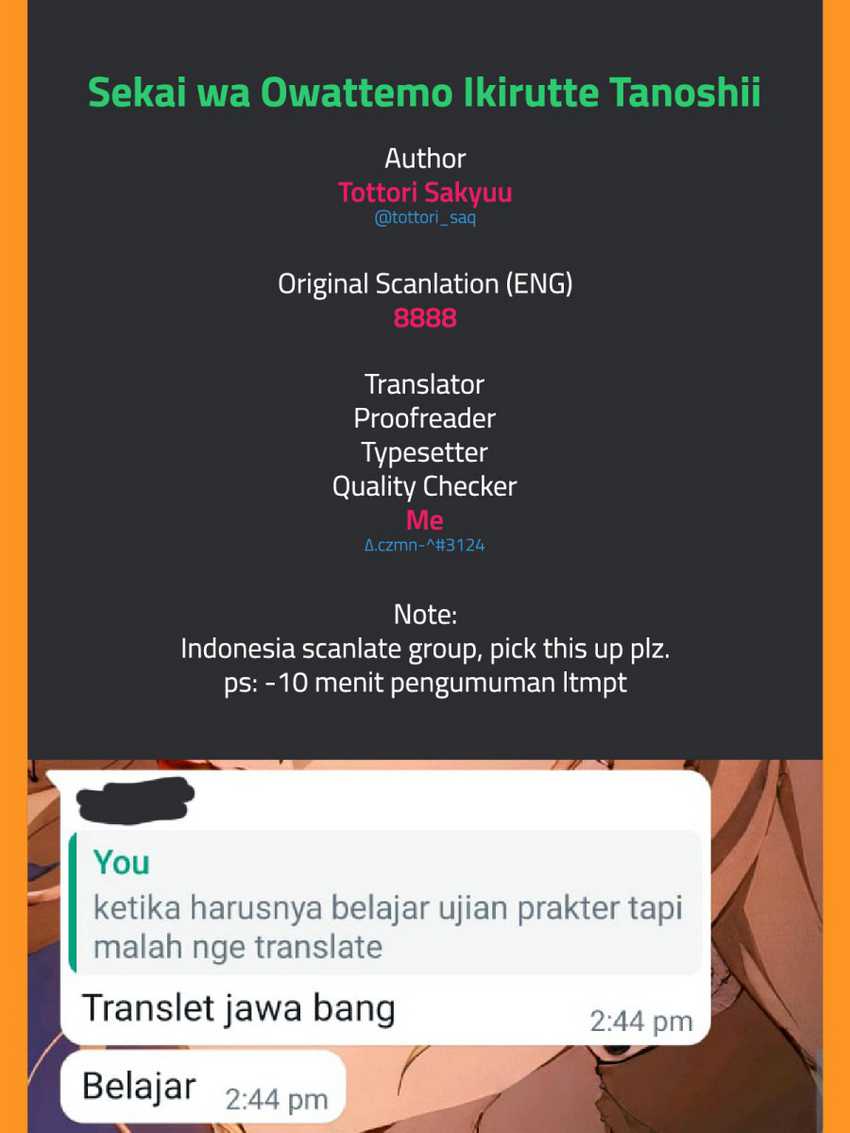Sekai wa Owattemo Ikirutte Tanoshii Chapter 01 Gambar 40