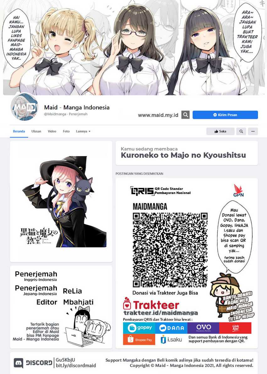 Baca Manga Kuroneko to Majo no Kyoushitsu Chapter 01.1 Gambar 2