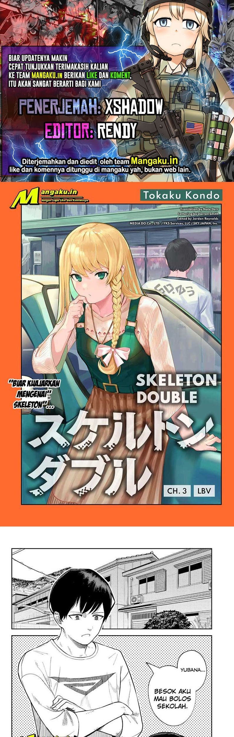 Baca Komik Skeleton Double Chapter 03.1 Gambar 1