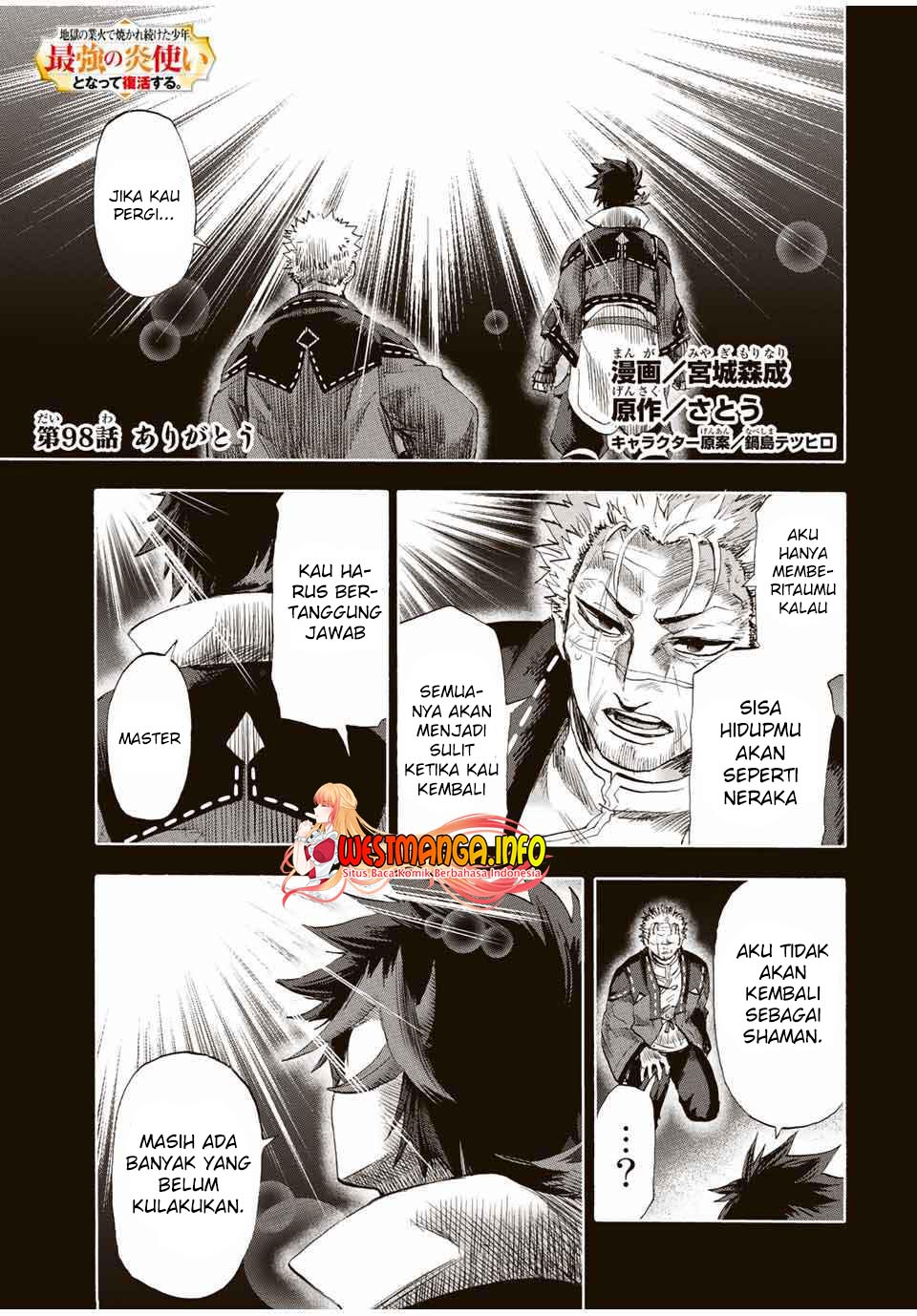 Baca Manga Jigoku no Gouka de Yaka re Tsuzuketa Shounen. Saikyou no Honou Tsukai to Natte Fukkatsu Suru. Chapter 98 Gambar 2