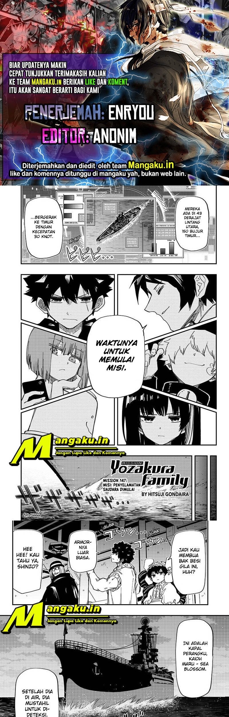 Baca Komik Mission: Yozakura Family Chapter 147 Gambar 1