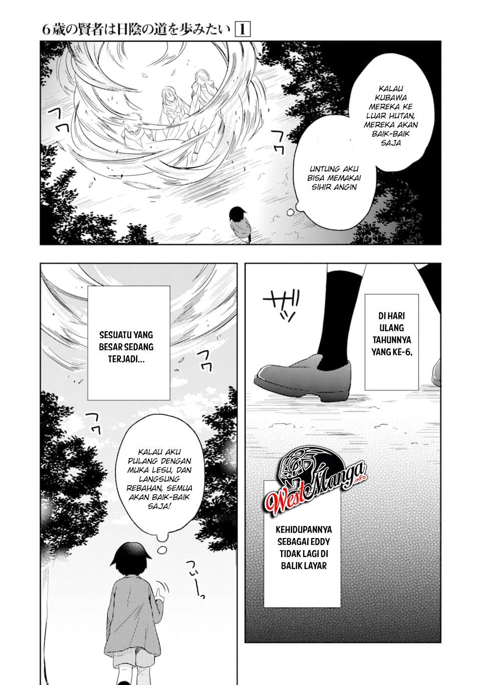6-sai No Kenja Wa Hikage No Michi Wo Ayumitaia Chapter 1.2 Gambar 23