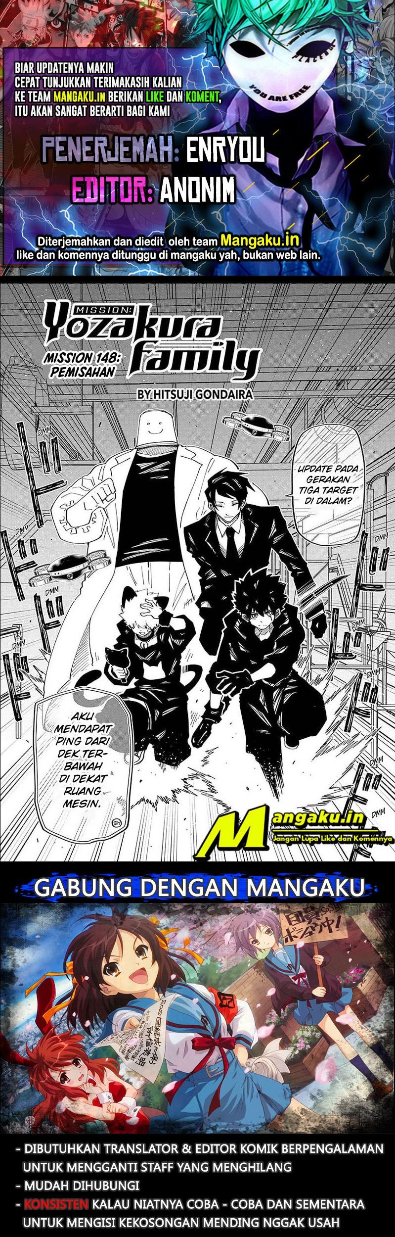 Baca Komik Mission: Yozakura Family Chapter 148 Gambar 1
