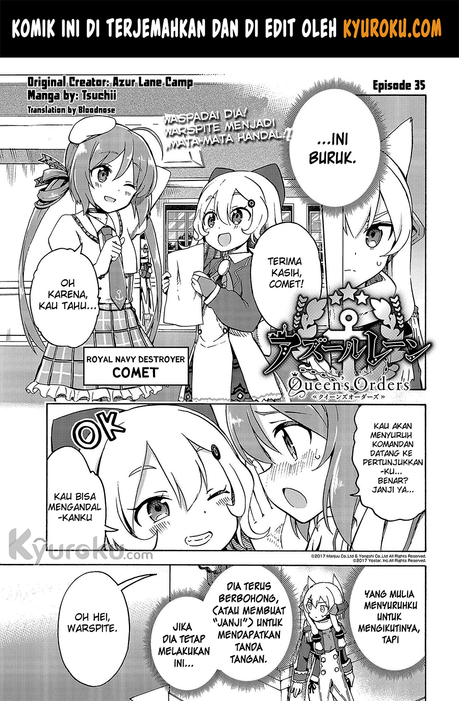 Baca Komik Azur Lane Queen's Orders Chapter 35 Gambar 1